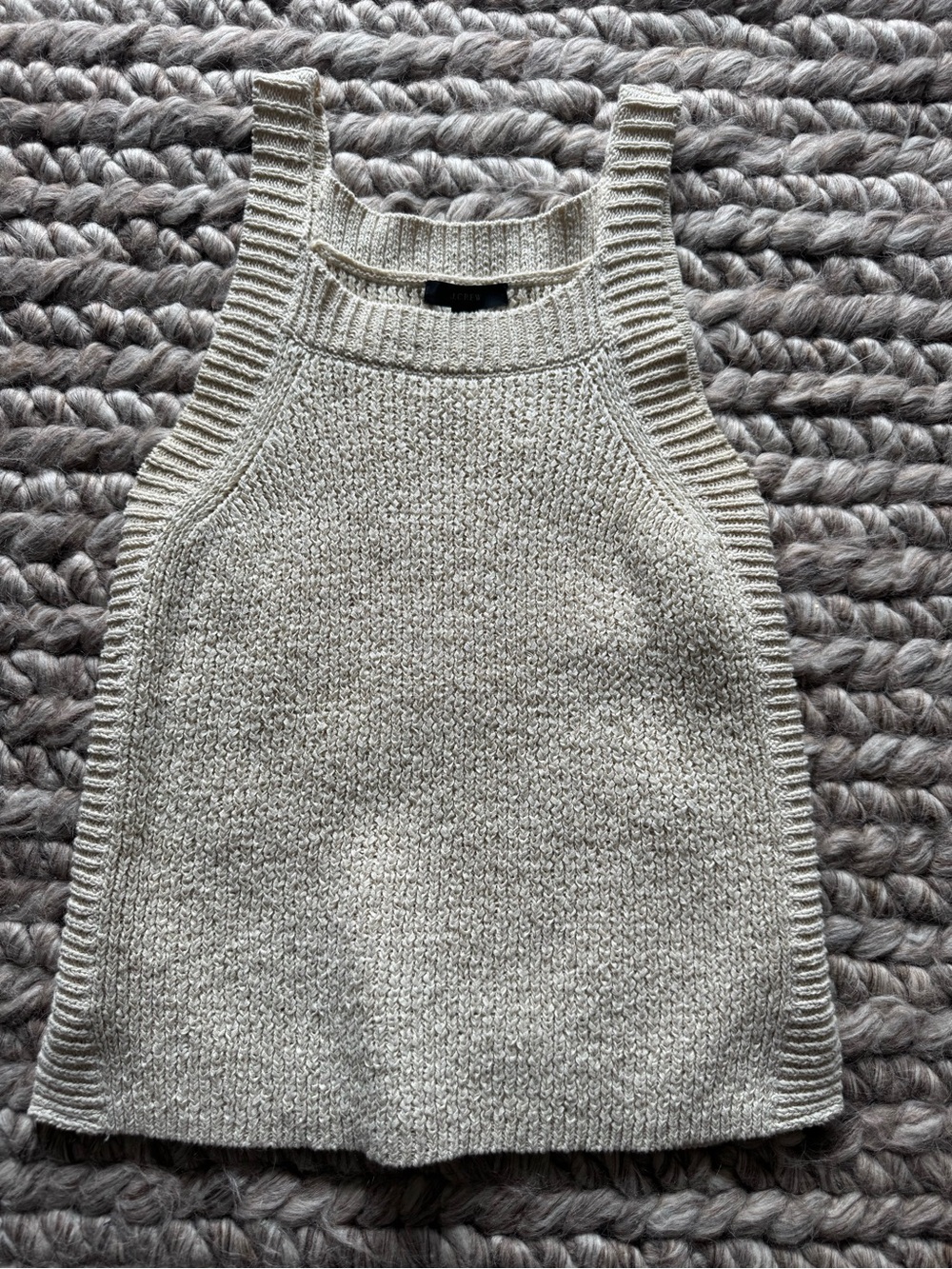 J. Crew Cream Sleeveless Knit Tank